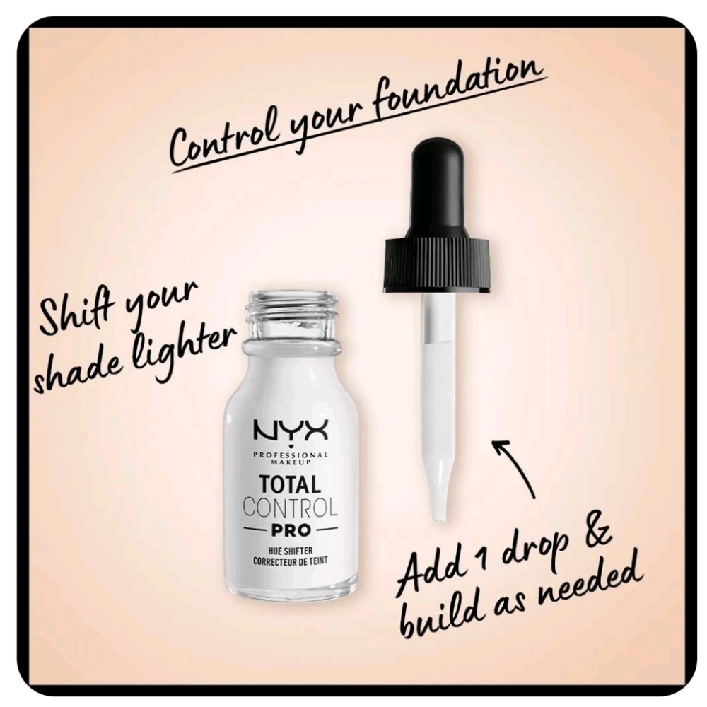 NYX Professional Makeup Total Control Pro Drop Foundation Hue Shifter Lightener - Picture 3 of 9